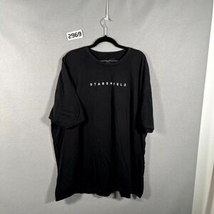SpaceX Starshield Oversized T Shirt Mens 4X Black Spellout Logo Cotton Crew Neck